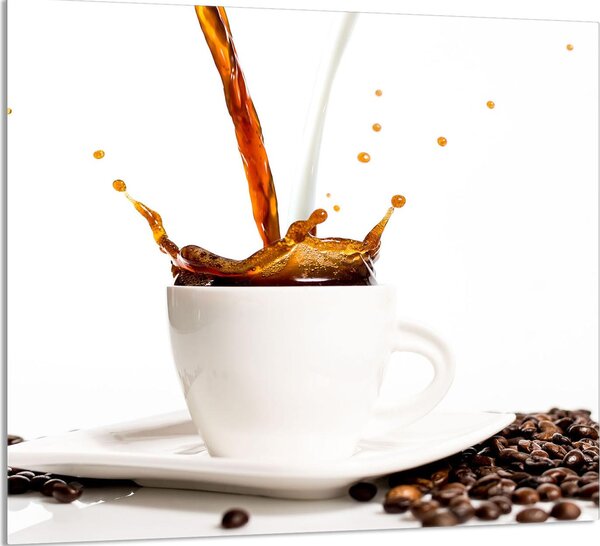 PIATTO IN VETRO PER CUCINA 65x60 Caffè