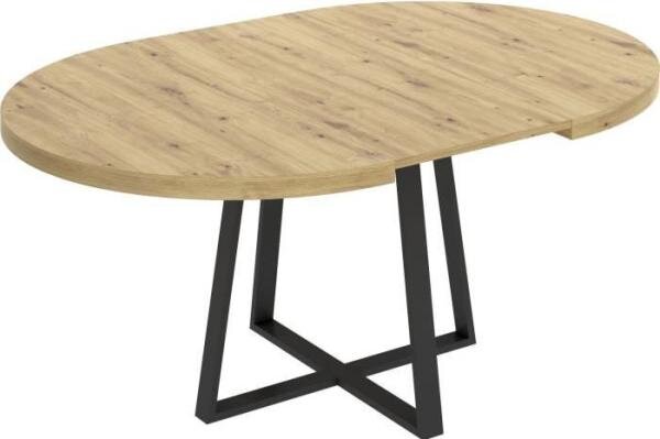 Tavolo rotondo allungabile DUNA per 4-6 persone – finitura rovere – 110 x 110/152 x altezza 77 cm