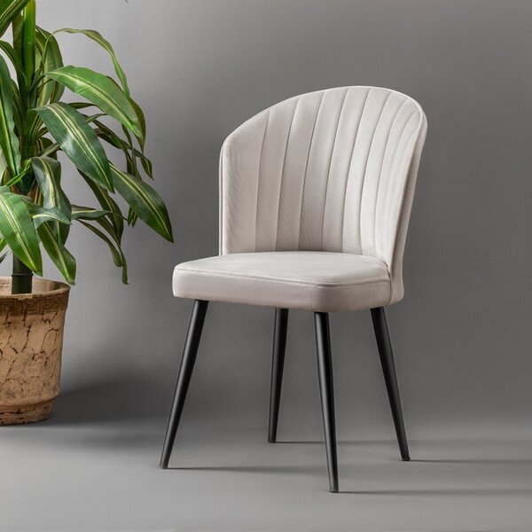Skye Decor, Rubi - Cream, set di sedie (4 pezzi), color crema, 100% MDF, 52 x 42 x 85 cm