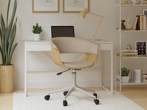 Sedia girevole DARLYN - beige / rovere