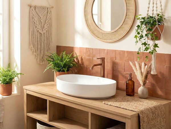Lavabo da appoggio Rea Joana 65