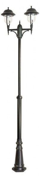 Retro 295 cm 2xE27 lanterna da parco nera IP43 SU-MA Prince OGMWN 2 O