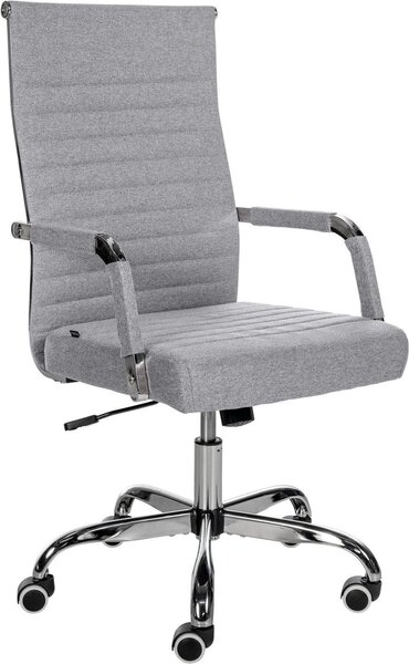 Sedia da ufficio ergonomica - Sedia da ufficio - regolabile in altezza, design confortevole | Colore: Grigio | Materiale: Polvere