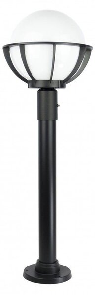 Lampada da giardino a stelo 90 cm sfera bianca o fumé 25 cm 1xE27 nero IP43 SU-MA Kule K 5002/2/KPO 250