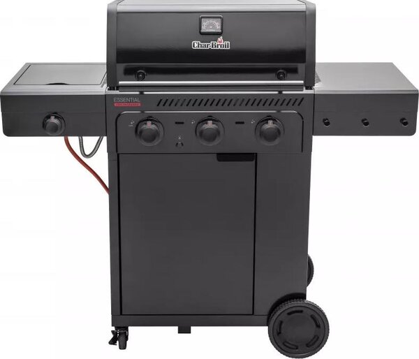 Char-Broil Barbecue a Gas 3+1 Bruciatori, 7.9 kW, Griglia Ghisa, Nero - Essential 3G