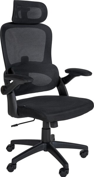 Sedia ergonomica per ufficio - Sedia da ufficio - Supporto lombare regolabile | Colore: Nero