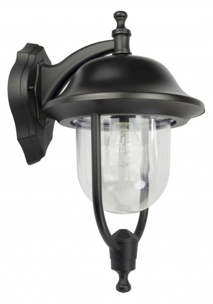 Lampada da parete bassa retrò 1xE27 nero IP43 SU-MA Prince K 3012/1/O