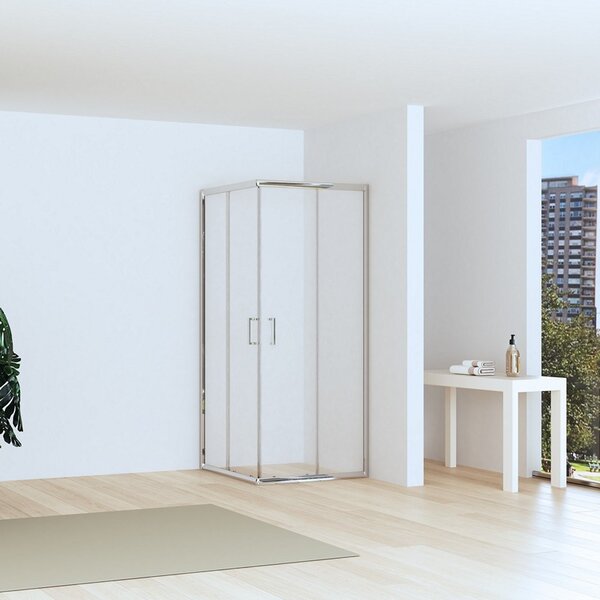Box doccia 70x90 altezza 170cm vetro anticalcare trasparente | CHIARA EDGE-Q - KAMALU
