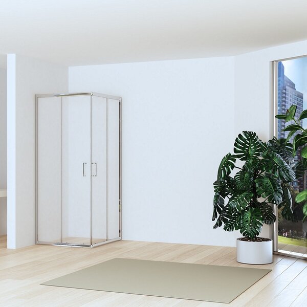 Box doccia 70x90 altezza 170cm vetro anticalcare trasparente | CHIARA EDGE-Q - KAMALU