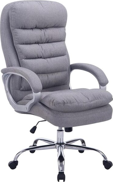 Sedia ergonomica da ufficio XXL - Sedia da ufficio - Tessuto di facile manutenzione UpleCholsthery | Colore: Grigio