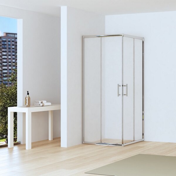 Box doccia angolo 90x90 altezza ridotta 170cm vetro trasparente | CHIARA EDGE-R - KAMALU
