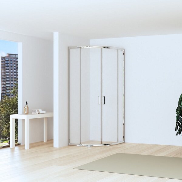 Box doccia basso 80x80cm semicircolare altezza 170cm | CHIARA CURV-Q - KAMALU