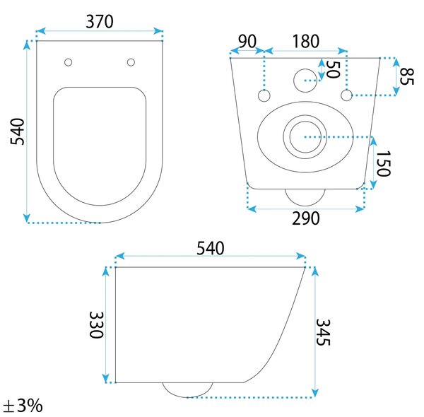 Set: WC sospeso + Lavabo da appoggio Rea Duo Caffe Latte Matt