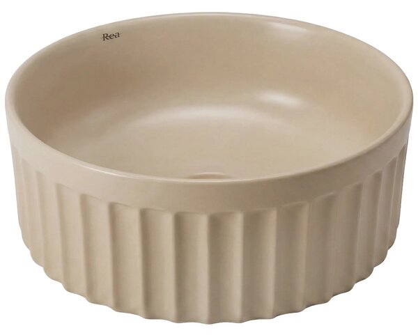 Set: WC sospeso + Lavabo da appoggio Rea Duo Caffe Latte Matt