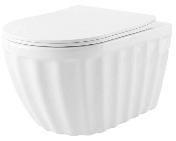 Set: WC sospeso + Lavabo da appoggio Rea Duo White