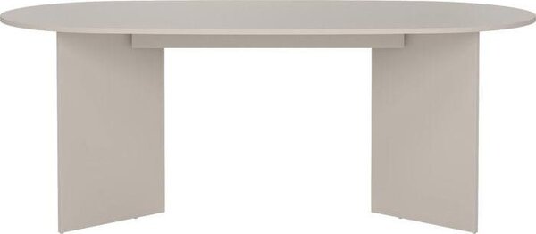 Tavolo da pranzo FAMILY – Forma ovale – Finitura beige cashmere – 6 posti – 200 x 100 x 76 cm