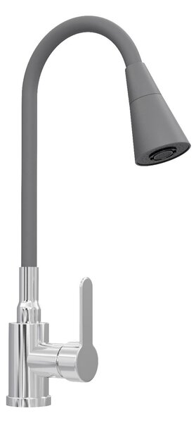 Rubinetto da cucina Miscelatore da cucina Flessibile 2 tipi di getto Grigio 10905