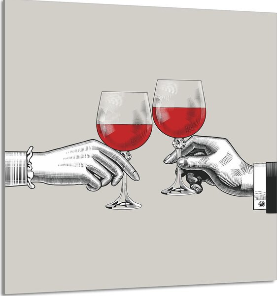 PIATTO IN VETRO PER CUCINA 60x65 Vino