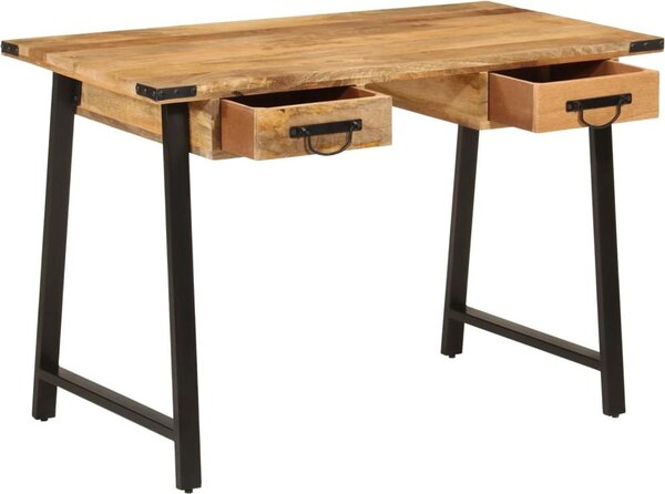Scrivania con cassetti 105x55x70 cm in legno massiccio di ferro mango