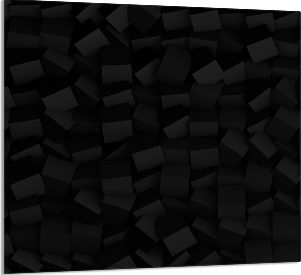 PIATTO IN VETRO PER CUCINA 65x60 Nero