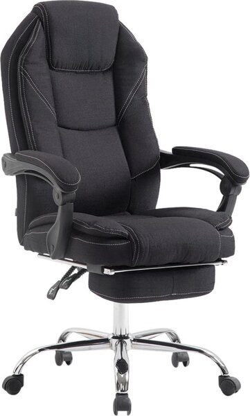 Sedia ergonomica per ufficio - Sedia da ufficio - Schienale e poggiapiedi regolabili | Colore: Nero
