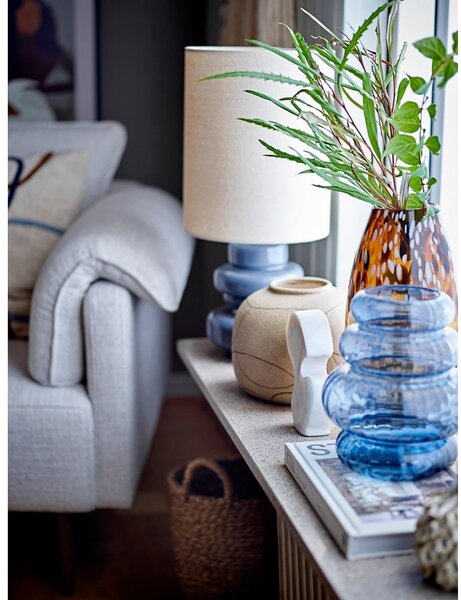 Lampada da tavolo blu con paralume in tessuto (altezza totale 51 cm) Fabiola – Bloomingville