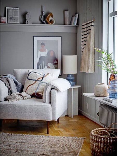 Lampada da tavolo blu con paralume in tessuto (altezza totale 51 cm) Fabiola – Bloomingville