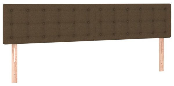 Testiera Marrone Scuro 200x5x78/88 cm in Tessuto