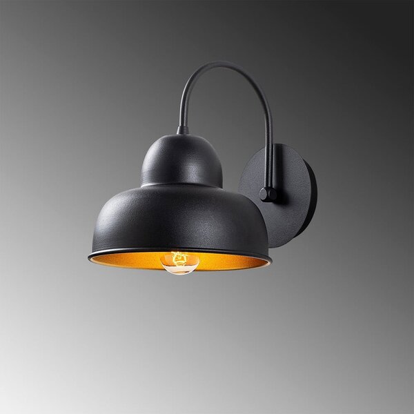 Lampada da parete nera ø 20 cm Multan – Opviq lights