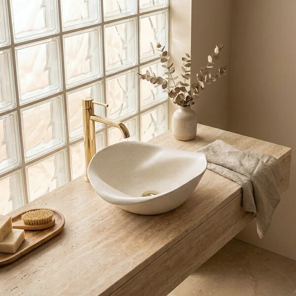 Lavabo da appoggio in ceramica REA HM-34B Handmade ART