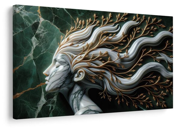 Quadro su tela – Dea della foresta con rami tra i capelli