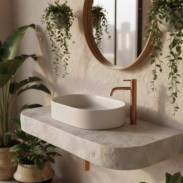 Lavabo da appoggio Rea Nadia 60 Sandy