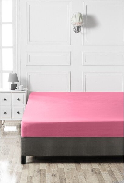 Lenzuolo con angoli rosa in cotone 140x200 cm – Mijolnir