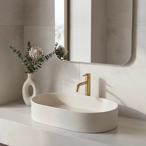 Lavabo da appoggio Rea Nadia 60 Sandy