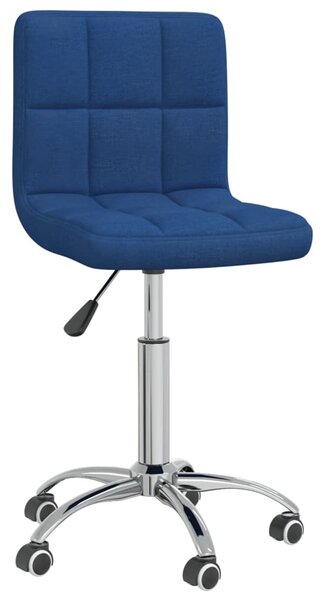 VidaXL Sedia da ufficio girevole in tessuto blu