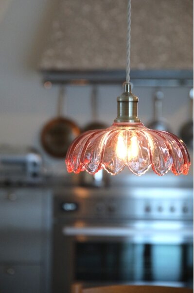 Markslöjd 109178 - Lampadario a sospensione con cavo KURAGE 1xE27/40W/230V ottone/rosa fumé