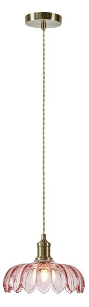 Markslöjd 109178 - Lampadario a sospensione con cavo KURAGE 1xE27/40W/230V ottone/rosa fumé
