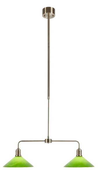 Markslöjd 109161 - Lampadario su asta VELA 2xE27/60W/230V verde/ottone