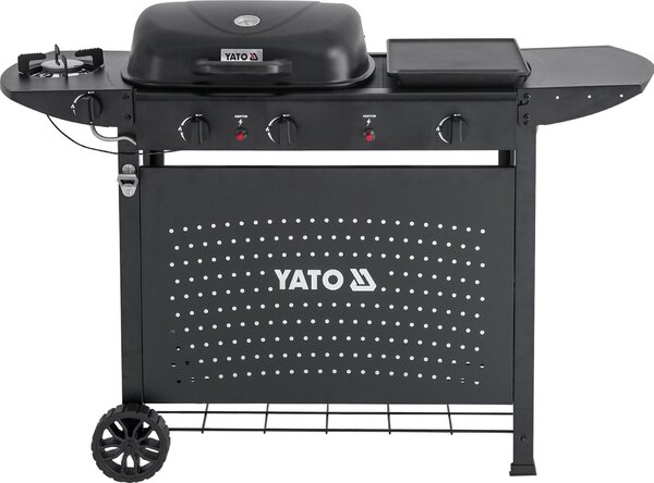 Grill a gas 5kW, 2+2 bruciatori, acciaio 28,5 x 50 x 92,8 cm