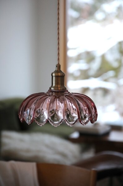 Markslöjd 109178 - Lampadario a sospensione con cavo KURAGE 1xE27/40W/230V ottone/rosa fumé