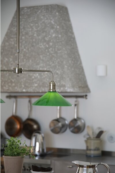 Markslöjd 109161 - Lampadario su asta VELA 2xE27/60W/230V verde/ottone