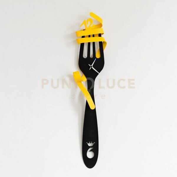 Orologio da parete da cucina per buongustai italy-italy giallo e nero