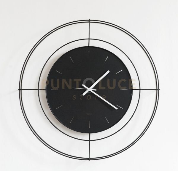 Orologio da parete contemporaneo nudo piccolo nero