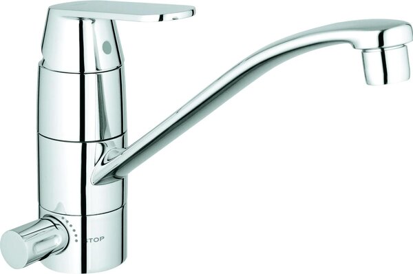 Grohe Eurosmart Cosmopolitan miscelatore per lavello bocca piatta con valvola di arresto cromo - 31161000