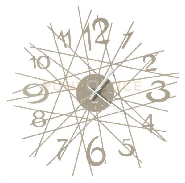 Orologio di design da parete zig zag beige