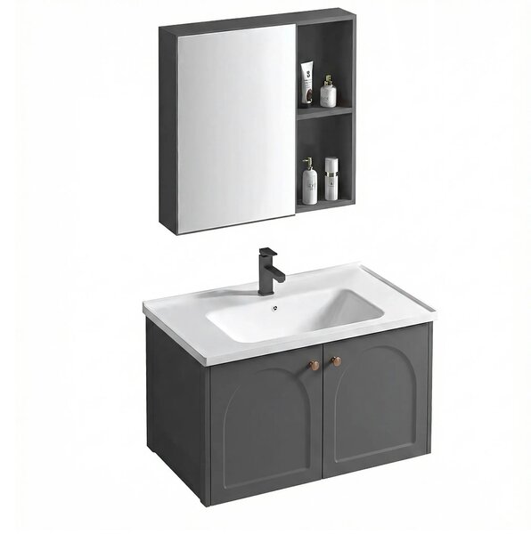 Set di mobili da bagno con lavabo Denver 60cm Grey