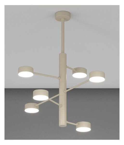 OCTOPUS SOSPENSIONE PLAFONIERA 6 LUCI ORIENTABILE IN 3 COLORI MODERNA LAMPADINE ATTACCO GX53