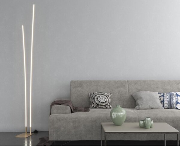 KAWAII PIANTANA LINEARE LED 48W LUCE CCT 3000K-4000K DIMMERABILE NERA O ORO DESIGN MODERNO