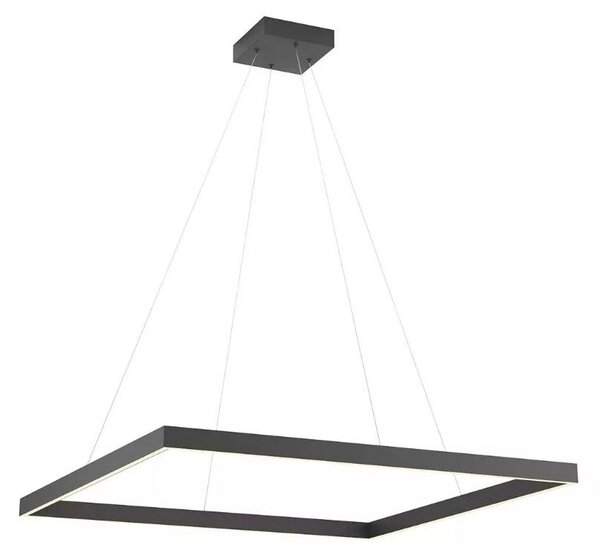 FEBE SOSPENSIONE MODERNA QUADRATA CM 80X80 LED 50W LUCE 3000K-4000K ALLUMINIO 3 COLORI