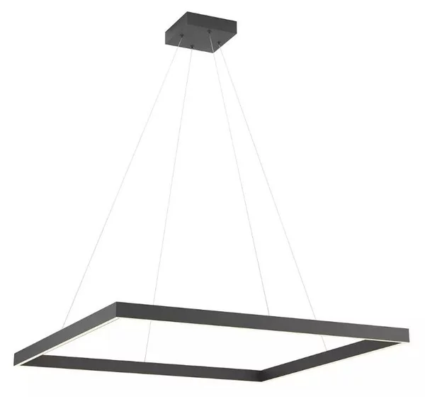 FEBE SOSPENSIONE MODERNA QUADRATA CM 80X80 LED 50W LUCE 3000K-4000K ALLUMINIO 3 COLORI